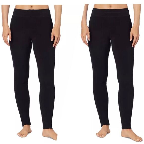 Cuddl Duds Fleecewear Stretch Leggings  2-Pack - Picture 1 of 3